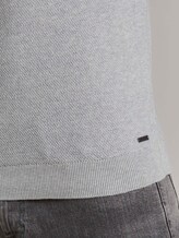 Fein strukturierter Pullover - Männer - Light Stone Grey Melange Fein strukturierter Pullover - Männer - Light Stone Grey Melange - 9 - TOM TAILOR