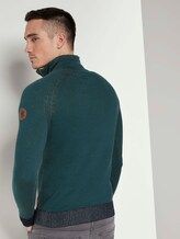 Melierter Troyer Pullover - Männer - Stroke Green Melierter Troyer Pullover - Männer - Stroke Green - 2 - TOM TAILOR