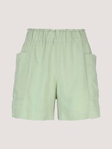 Paperbag Shorts mit Leinen - Frauen - light dusty green Paperbag Shorts mit Leinen - Frauen - light dusty green - 7 - TOM TAILOR Denim