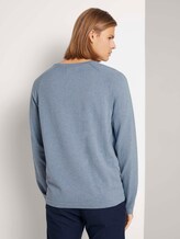 Melierter Strickpullover - Männer - soft light blue melange Melierter Strickpullover - Männer - soft light blue melange - 2 - TOM TAILOR Denim