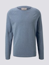 Melierter Strickpullover - Männer - soft light blue melange Melierter Strickpullover - Männer - soft light blue melange - 7 - TOM TAILOR Denim