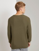 Strukturierter Strickpullover - Männer - Dry Greyish Olive Strukturierter Strickpullover - Männer - Dry Greyish Olive - 2 - TOM TAILOR Denim