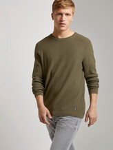 Strukturierter Strickpullover - Männer - Dry Greyish Olive Strukturierter Strickpullover - Männer - Dry Greyish Olive - 5 - TOM TAILOR Denim