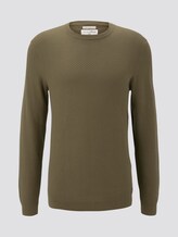Strukturierter Strickpullover - Männer - Dry Greyish Olive Strukturierter Strickpullover - Männer - Dry Greyish Olive - 7 - TOM TAILOR Denim
