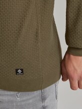 Strukturierter Strickpullover - Männer - Dry Greyish Olive Strukturierter Strickpullover - Männer - Dry Greyish Olive - 9 - TOM TAILOR Denim