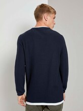 Strukturierter Pullover mit Underlayer - Männer - Sky Captain Blue Strukturierter Pullover mit Underlayer - Männer - Sky Captain Blue - 2 - TOM TAILOR Denim