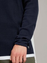 Strukturierter Pullover mit Underlayer - Männer - Sky Captain Blue Strukturierter Pullover mit Underlayer - Männer - Sky Captain Blue - 9 - TOM TAILOR Denim