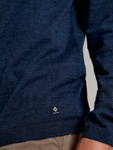 Melierter Pullover mit Ripp-Details - Männer - navy tonal space dye Melierter Pullover mit Ripp-Details - Männer - navy tonal space dye - 9 - TOM TAILOR Denim