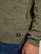 Melierter Pullover mit Ripp-Details - Männer - olive tonal space dye Melierter Pullover mit Ripp-Details - Männer - olive tonal space dye - 9 - TOM TAILOR Denim