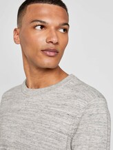 Melierter Pullover mit Ripp-Details - Männer - grey white space dye Melierter Pullover mit Ripp-Details - Männer - grey white space dye - 9 - TOM TAILOR Denim