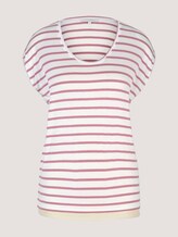 Gestreiftes T-Shirt im Loose-Fit - Frauen - rose white stripe Gestreiftes T-Shirt im Loose-Fit - Frauen - rose white stripe - 7 - TOM TAILOR Denim