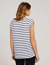 Gestreiftes T-Shirt im Loose-Fit - Frauen - navy white stripe Gestreiftes T-Shirt im Loose-Fit - Frauen - navy white stripe - 2 - TOM TAILOR Denim