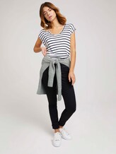 Gestreiftes T-Shirt im Loose-Fit - Frauen - navy white stripe Gestreiftes T-Shirt im Loose-Fit - Frauen - navy white stripe - 3 - TOM TAILOR Denim