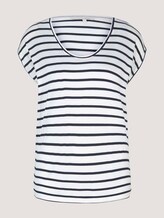 Gestreiftes T-Shirt im Loose-Fit - Frauen - navy white stripe Gestreiftes T-Shirt im Loose-Fit - Frauen - navy white stripe - 7 - TOM TAILOR Denim