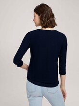 Shirt mit Ripp-Struktur - Frauen - Sky Captain Blue Shirt mit Ripp-Struktur - Frauen - Sky Captain Blue - 2 - TOM TAILOR Denim