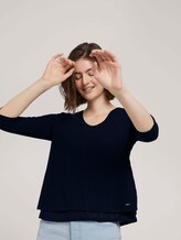 Shirt mit Ripp-Struktur - Frauen - Sky Captain Blue Shirt mit Ripp-Struktur - Frauen - Sky Captain Blue - 5 - TOM TAILOR Denim
