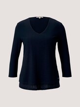 Shirt mit Ripp-Struktur - Frauen - Sky Captain Blue Shirt mit Ripp-Struktur - Frauen - Sky Captain Blue - 7 - TOM TAILOR Denim