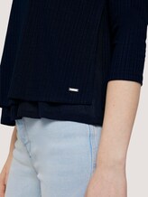 Shirt mit Ripp-Struktur - Frauen - Sky Captain Blue Shirt mit Ripp-Struktur - Frauen - Sky Captain Blue - 9 - TOM TAILOR Denim