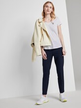 Basic T-Shirt mit Brustprint - Frauen - Off White Basic T-Shirt mit Brustprint - Frauen - Off White - 3 - TOM TAILOR Denim