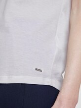 Basic T-Shirt mit Brustprint - Frauen - Off White Basic T-Shirt mit Brustprint - Frauen - Off White - 9 - TOM TAILOR Denim