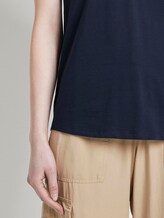 Basic T-shirt met print op de borst - Vrouwen - Real Navy Blue Basic T-shirt met print op de borst - Vrouwen - Real Navy Blue - 10 - TOM TAILOR Denim