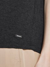 Basic T-shirt met print op de borst - Vrouwen - Shale Grey Melange Basic T-shirt met print op de borst - Vrouwen - Shale Grey Melange - 9 - TOM TAILOR Denim