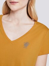 Basic T-Shirt mit Brustprint - Frauen - Sunflower Basic T-Shirt mit Brustprint - Frauen - Sunflower - 9 - TOM TAILOR Denim