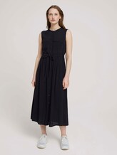 Sleeveless utility midi dress - Women - deep black Sleeveless utility midi dress - Women - deep black - 1 - TOM TAILOR Denim