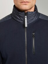 Strickjacke mit Nylon-Stehkragen - Männer - Sky Captain Blue Strickjacke mit Nylon-Stehkragen - Männer - Sky Captain Blue - 9 - TOM TAILOR
