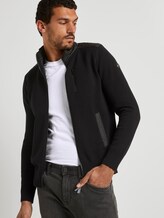 Strickjacke mit Nylon-Stehkragen - Männer - Black Strickjacke mit Nylon-Stehkragen - Männer - Black - 5 - TOM TAILOR