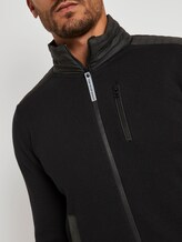 Strickjacke mit Nylon-Stehkragen - Männer - Black Strickjacke mit Nylon-Stehkragen - Männer - Black - 9 - TOM TAILOR