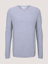 Pullover mit Waffelstruktur - Männer - lava stone grey melange Pullover mit Waffelstruktur - Männer - lava stone grey melange - 7 - TOM TAILOR Denim