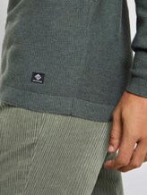 Pullover mit Waffelstruktur - Männer - pale bark green melange Pullover mit Waffelstruktur - Männer - pale bark green melange - 10 - TOM TAILOR Denim