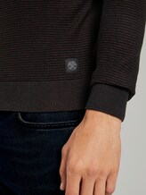 Basic Pullover mit Streifenstruktur - Männer - Dusty Wildberry Red Basic Pullover mit Streifenstruktur - Männer - Dusty Wildberry Red - 10 - TOM TAILOR