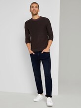 Basic Pullover mit Streifenstruktur - Männer - Dusty Wildberry Red Basic Pullover mit Streifenstruktur - Männer - Dusty Wildberry Red - 3 - TOM TAILOR
