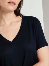 Basic T-Shirt aus Lyocell - Frauen - Sky Captain Blue Basic T-Shirt aus Lyocell - Frauen - Sky Captain Blue - 9 - TOM TAILOR