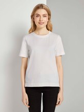 Modernes Basic T-Shirt - Frauen - Whisper White Modernes Basic T-Shirt - Frauen - Whisper White - 1 - TOM TAILOR