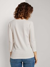 Shirt mit V-Ausschnitt - Frauen - Whisper White Shirt mit V-Ausschnitt - Frauen - Whisper White - 2 - TOM TAILOR