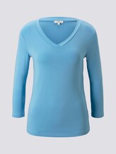 Shirt mit Bio-Baumwolle - Frauen - Clear Light Blue Shirt mit Bio-Baumwolle - Frauen - Clear Light Blue - 7 - TOM TAILOR