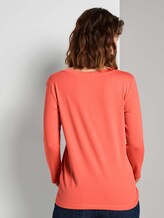Shirt mit V-Ausschnitt - Frauen - strong peach tone Shirt mit V-Ausschnitt - Frauen - strong peach tone - 2 - TOM TAILOR