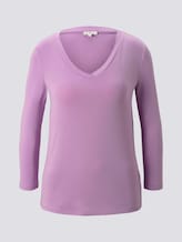 Shirt mit 3/4 Arm - Frauen - heather lilac Shirt mit 3/4 Arm - Frauen - heather lilac - 7 - TOM TAILOR