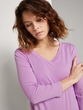 Shirt mit 3/4 Arm - Frauen - heather lilac Shirt mit 3/4 Arm - Frauen - heather lilac - 9 - TOM TAILOR