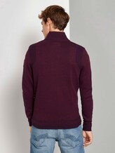 Melierte Strickjacke mit Stehkragen - Männer - Gipsy Purple Melierte Strickjacke mit Stehkragen - Männer - Gipsy Purple - 2 - TOM TAILOR