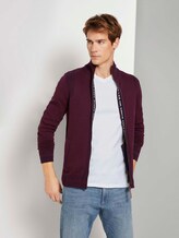 Melierte Strickjacke mit Stehkragen - Männer - Gipsy Purple Melierte Strickjacke mit Stehkragen - Männer - Gipsy Purple - 5 - TOM TAILOR