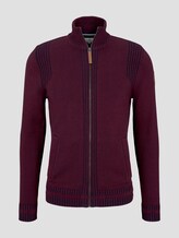 Melierte Strickjacke mit Stehkragen - Männer - Gipsy Purple Melierte Strickjacke mit Stehkragen - Männer - Gipsy Purple - 7 - TOM TAILOR