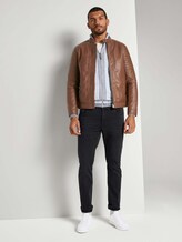 Melierte Strickjacke mit Stehkragen - Männer - Light Marsmallow Melierte Strickjacke mit Stehkragen - Männer - Light Marsmallow - 3 - TOM TAILOR