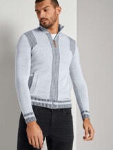 Melierte Strickjacke mit Stehkragen - Männer - Light Marsmallow Melierte Strickjacke mit Stehkragen - Männer - Light Marsmallow - 5 - TOM TAILOR