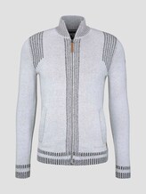 Melierte Strickjacke mit Stehkragen - Männer - Light Marsmallow Melierte Strickjacke mit Stehkragen - Männer - Light Marsmallow - 7 - TOM TAILOR