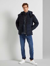 Melierte Strickjacke mit Stehkragen - Männer - Knitted Navy Melierte Strickjacke mit Stehkragen - Männer - Knitted Navy - 3 - TOM TAILOR