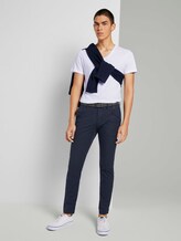 Strukturierte Chinohose mit Gürtel - Männer - navy pinstripe Strukturierte Chinohose mit Gürtel - Männer - navy pinstripe - 3 - TOM TAILOR Denim
